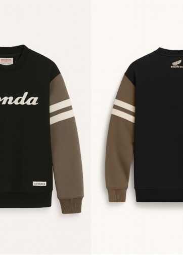 HONDA STRIPES HTG CREWNECK BLACK SAND